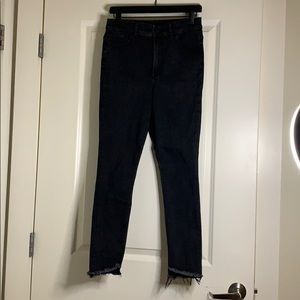 Express faded black distressed ankle legging sz 6